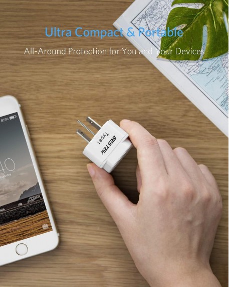 BESTEK 8-Pack Travel Adapter Plug Converter 